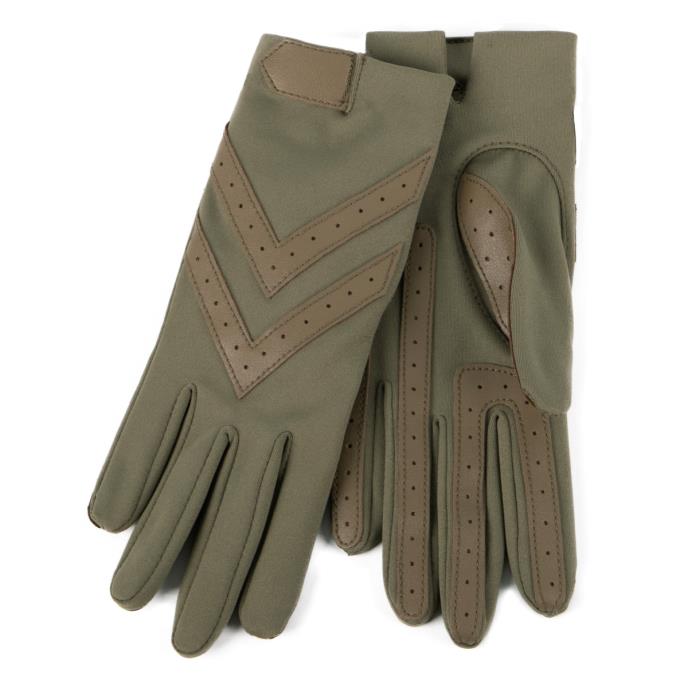 Isotoner® Ladies Original Stretch Glove with SmarTouch®  Olive Extra Image 1